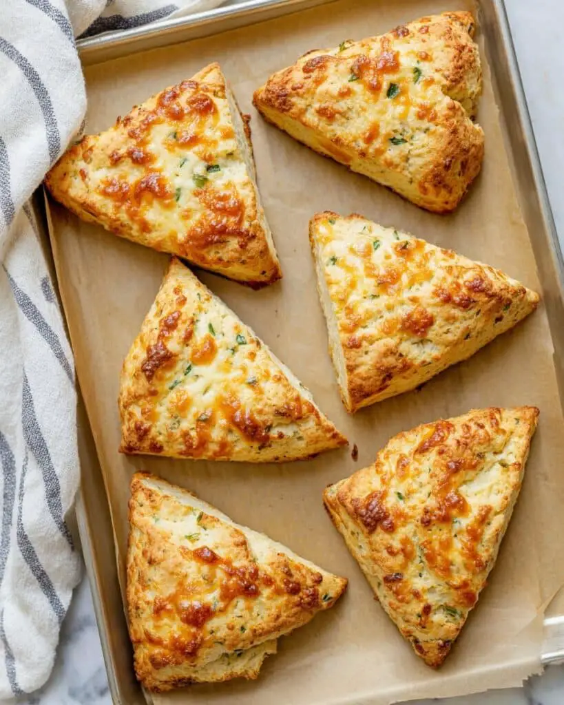 Zucchini Cheddar Cottage Cheese Scones Recipe