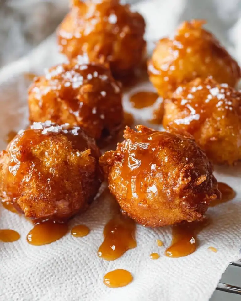 Old Fashioned Apple Fritter Recipe with Salted Caramel Glaze Recipe
