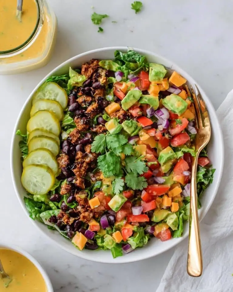 Loaded Veggie Burger Salad Recipe