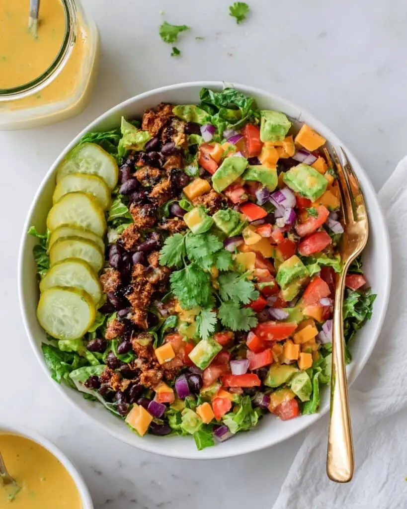 Loaded Veggie Burger Salad Recipe