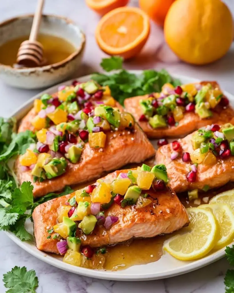 Honey Mustard Salmon with Citrus Salsa Recipe