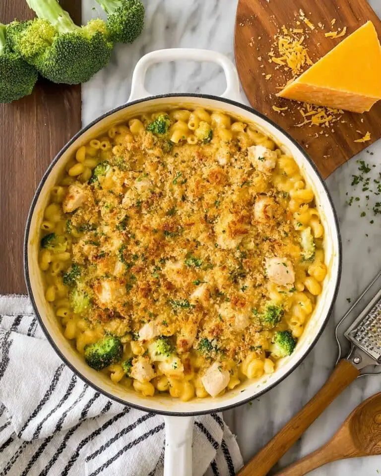 One-Pot Cheesy Chicken and Broccoli Pasta Recipe