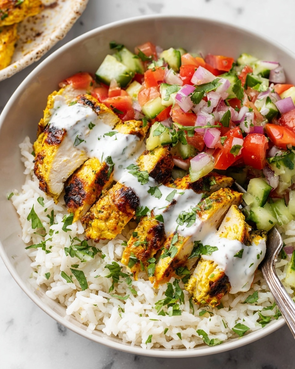 Feta Brined Chicken Bowls with Salad Shirazi Recipe