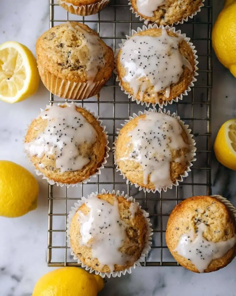 Moist Lemon Poppyseed Muffins with Lemon Glaze Recipe