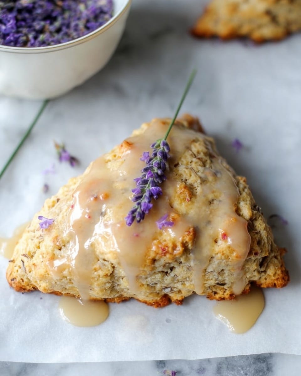 Caramelized Peach and Lavender Scones Recipe