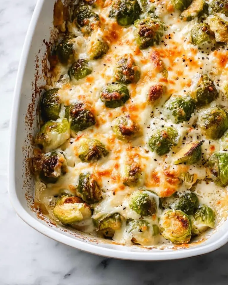 Garlicky Creamy Brussels Sprouts Au Gratin Recipe
