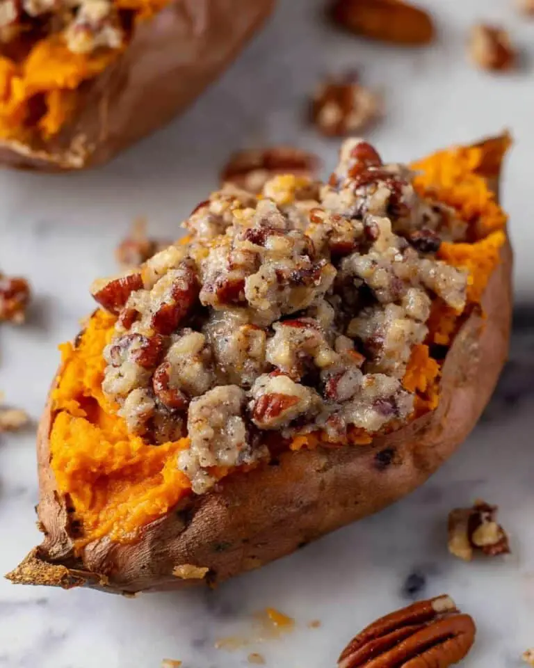 Pecan Pie Double Baked Sweet Potatoes Recipe