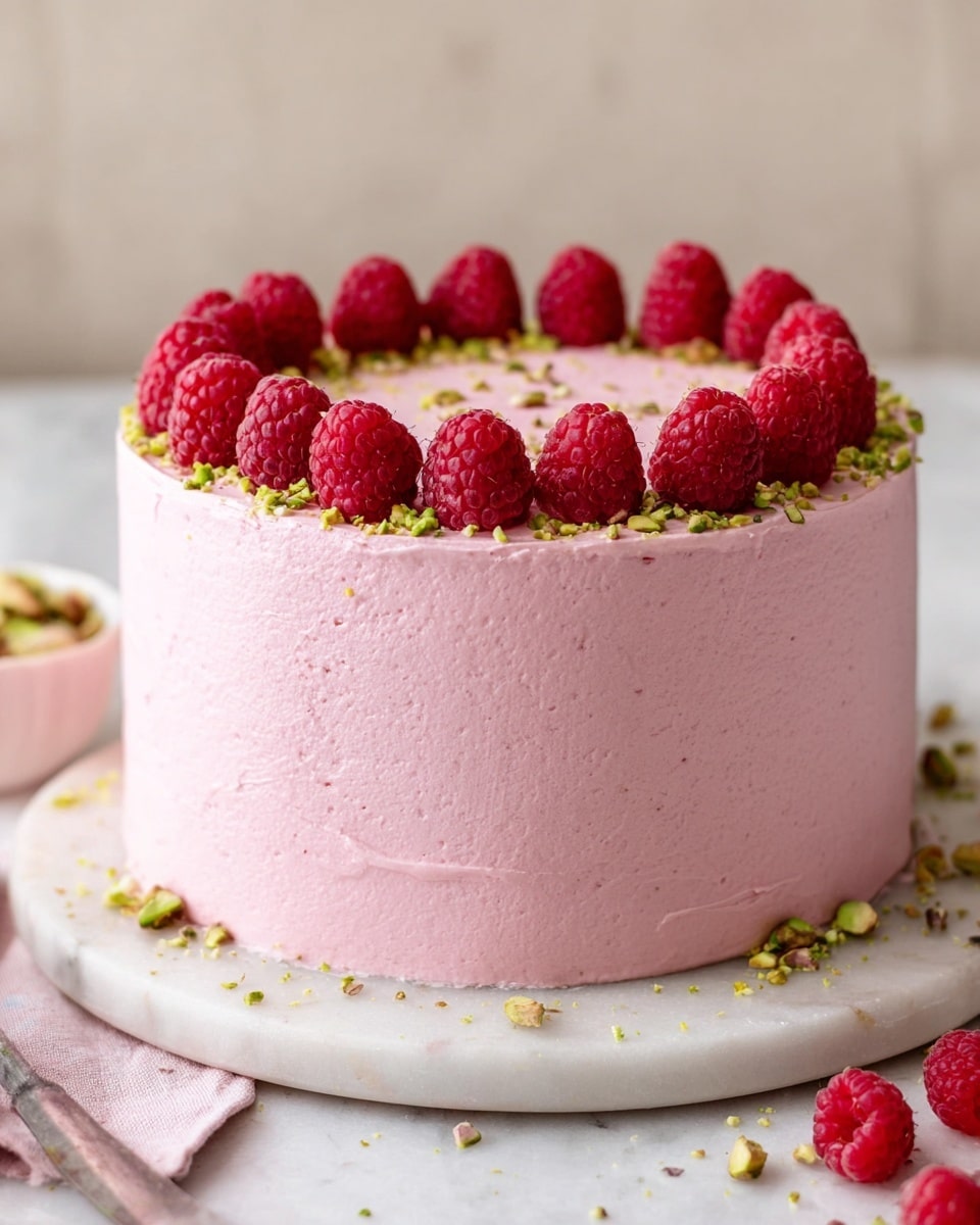 Raspberry Pistachio Cake Recipe