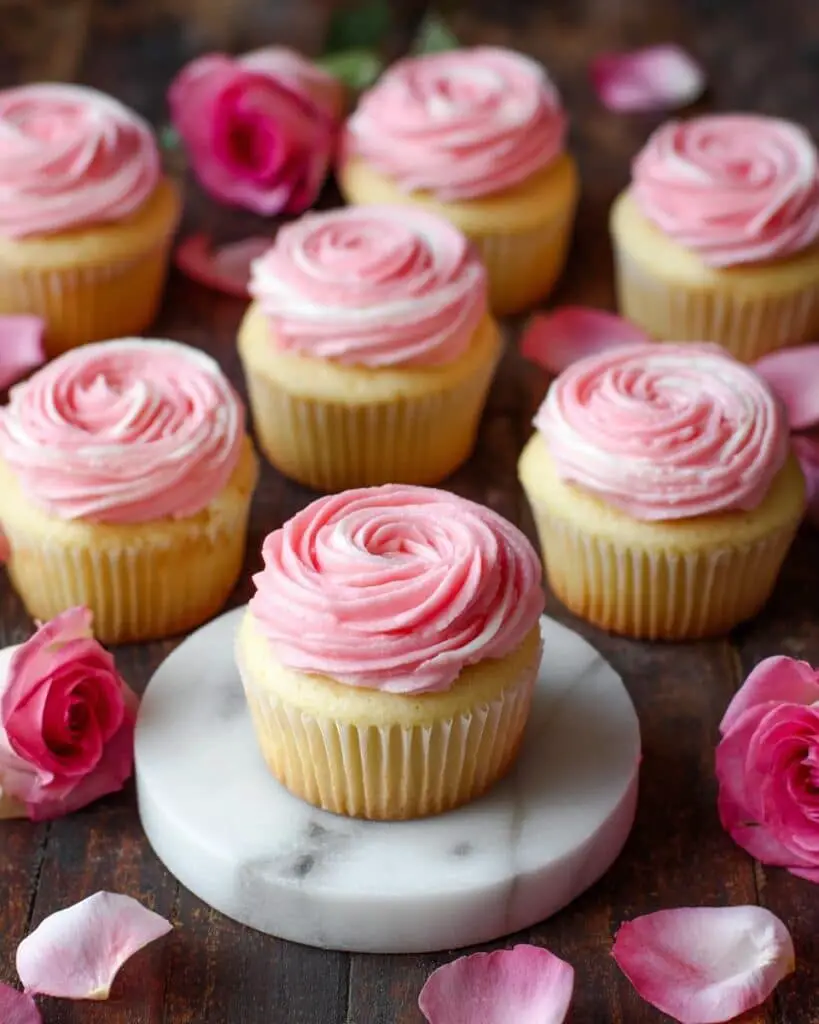 Vanilla Bean Rose Cupcakes Recipe