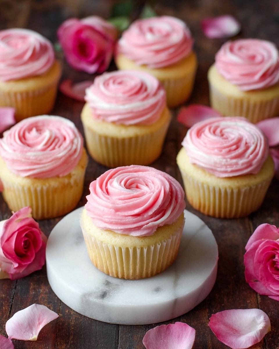 Vanilla Bean Rose Cupcakes Recipe