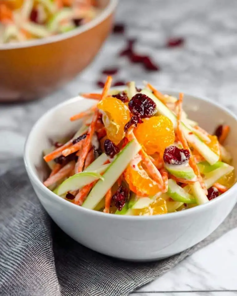 Carrot Apple Salad with Cranberries and Mandarin Recipe