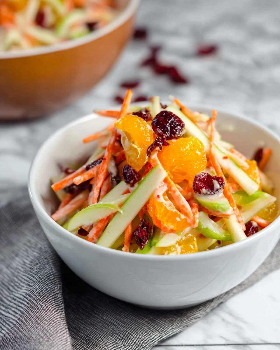 Carrot Apple Salad with Cranberries and Mandarin Recipe