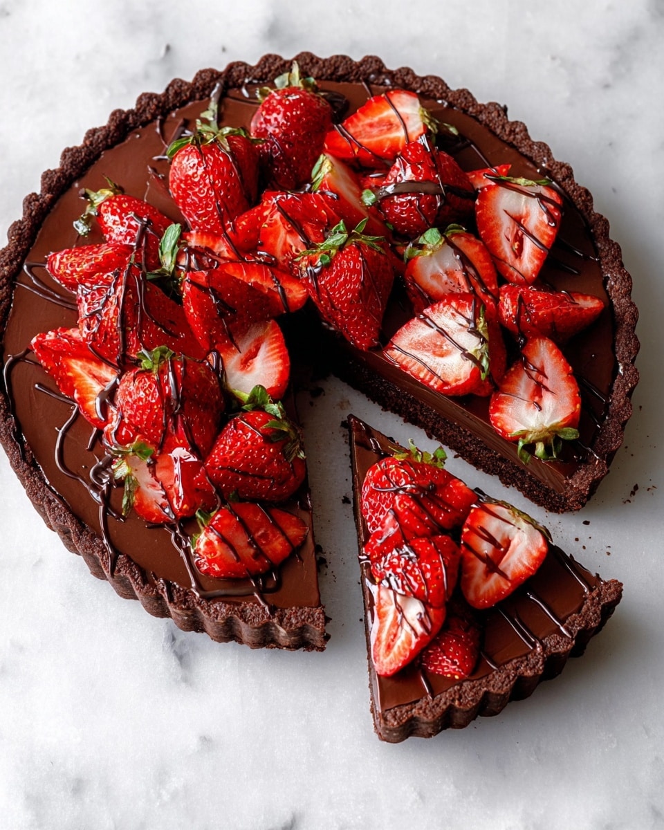 Dark Chocolate Strawberry Tart Recipe