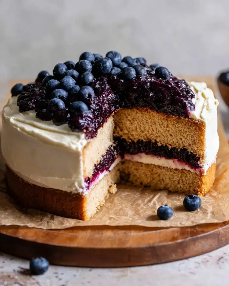 Earl Grey Cake with Blueberry Filling and Vanilla Buttercream Recipe