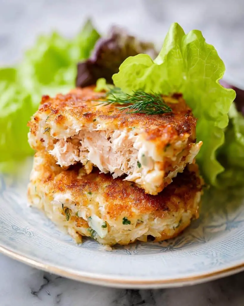 Salmon Cakes with Chive and Garlic Yogurt Sauce Recipe