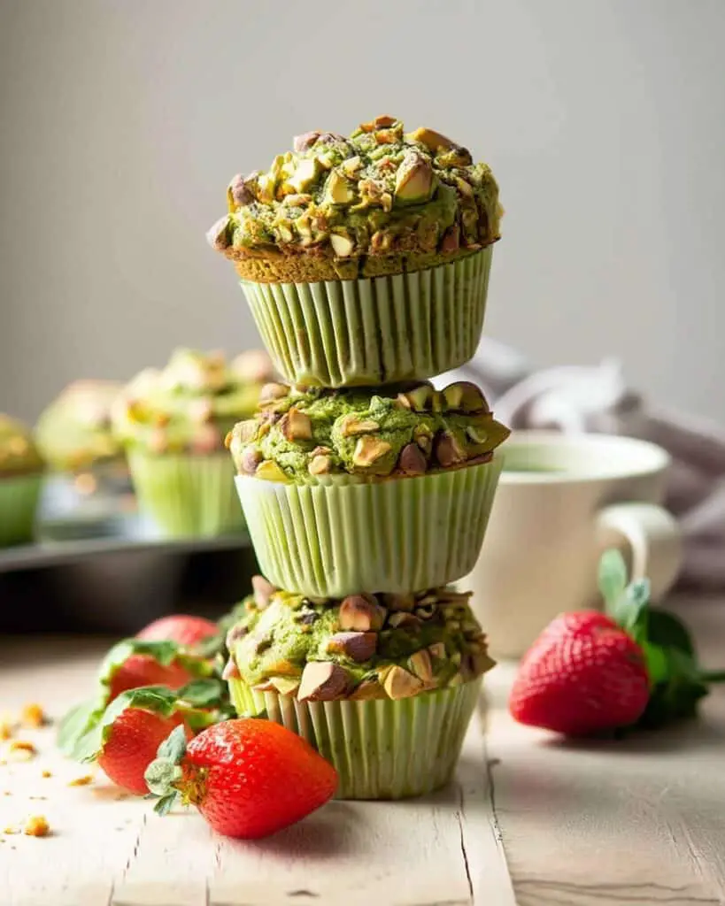 Matcha Pistachio Muffins Recipe