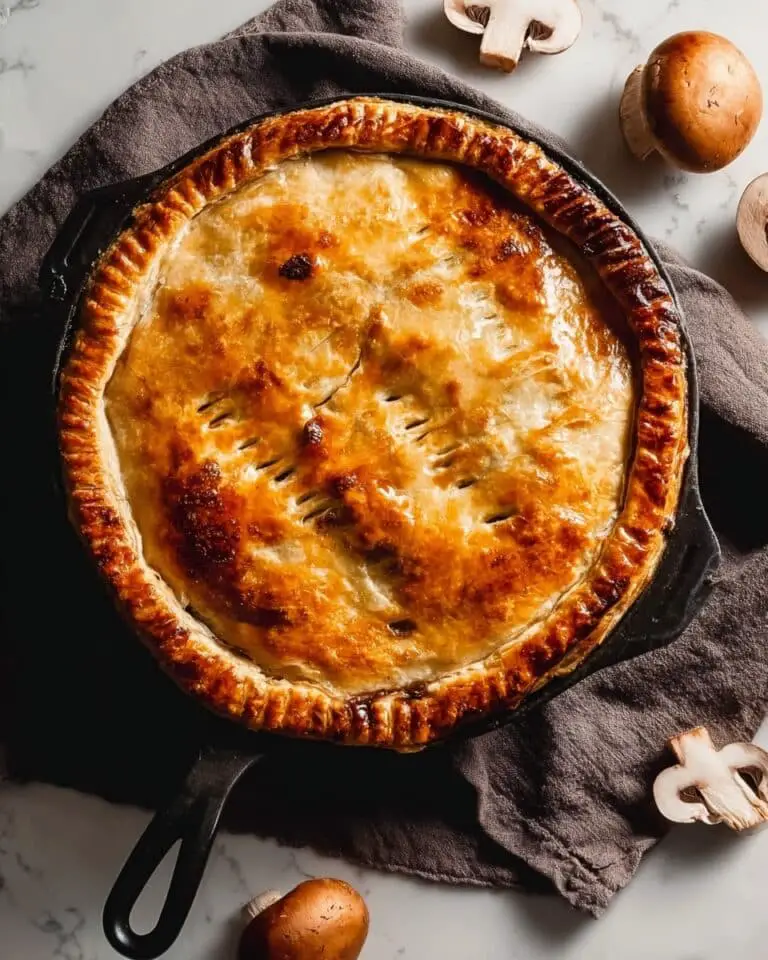 Mushroom Pot Pie with Kale and Puff Pastry Recipe