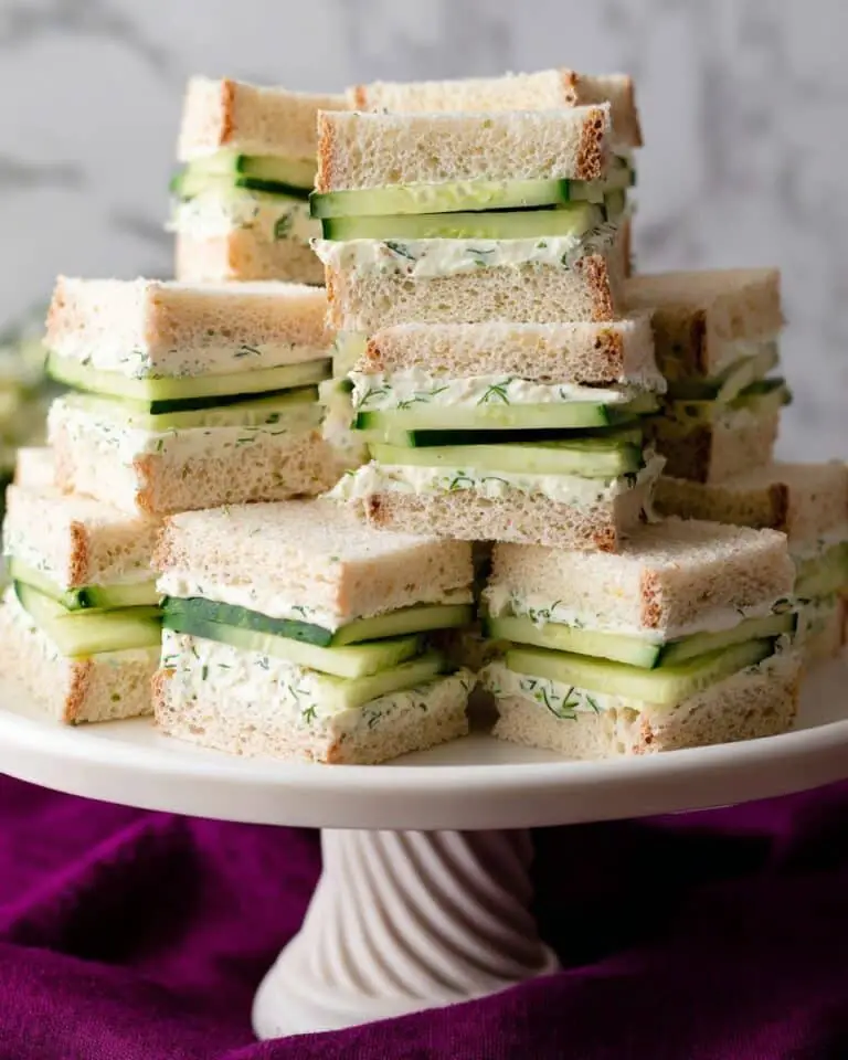 Cucumber Sandwiches with Cream Cheese and Fresh Herbs Recipe