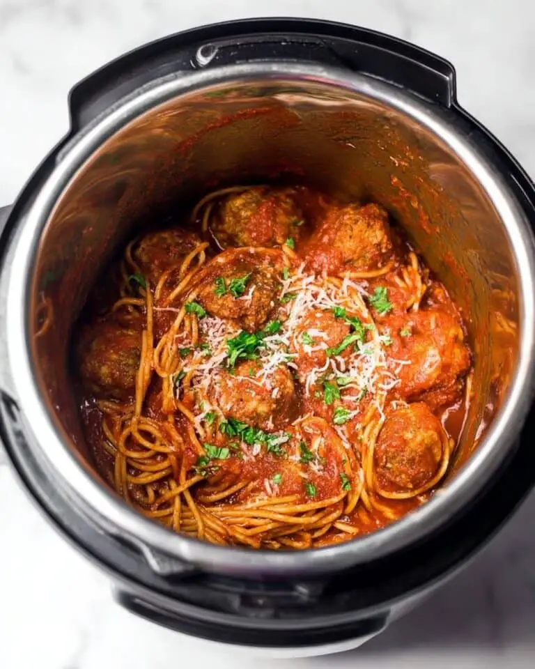 Instant Pot Spaghetti and Turkey Meatballs Recipe
