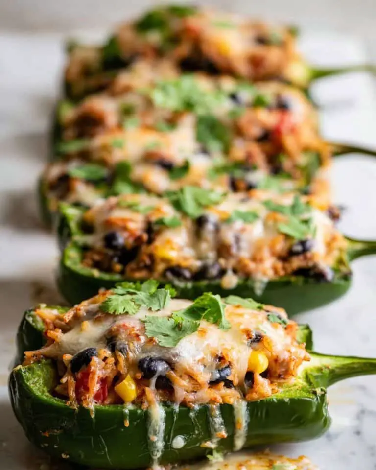 Easy Chicken Stuffed Poblano Peppers Recipe