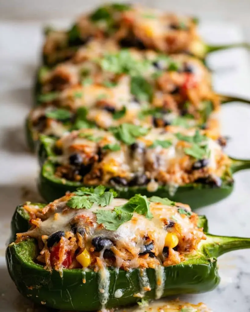 Easy Chicken Stuffed Poblano Peppers Recipe