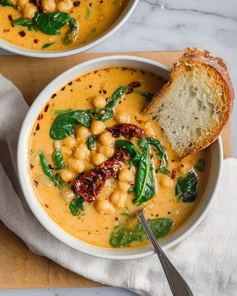 Creamy Tuscan Chickpea Soup Recipe