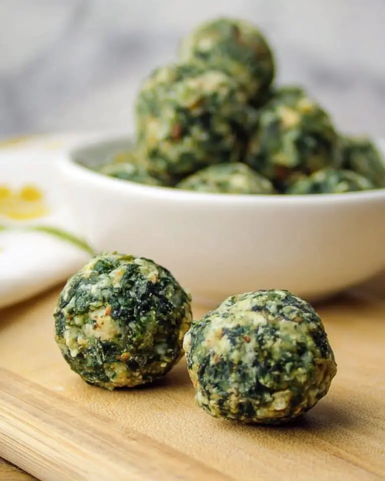 Cheesy Spinach Balls with Herbs Recipe