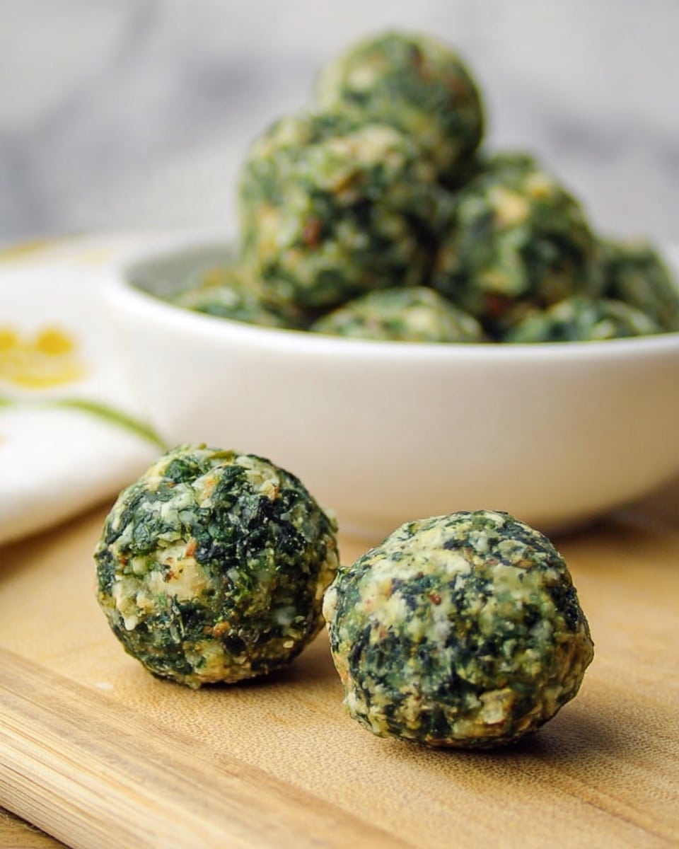 Cheesy Spinach Balls with Herbs Recipe