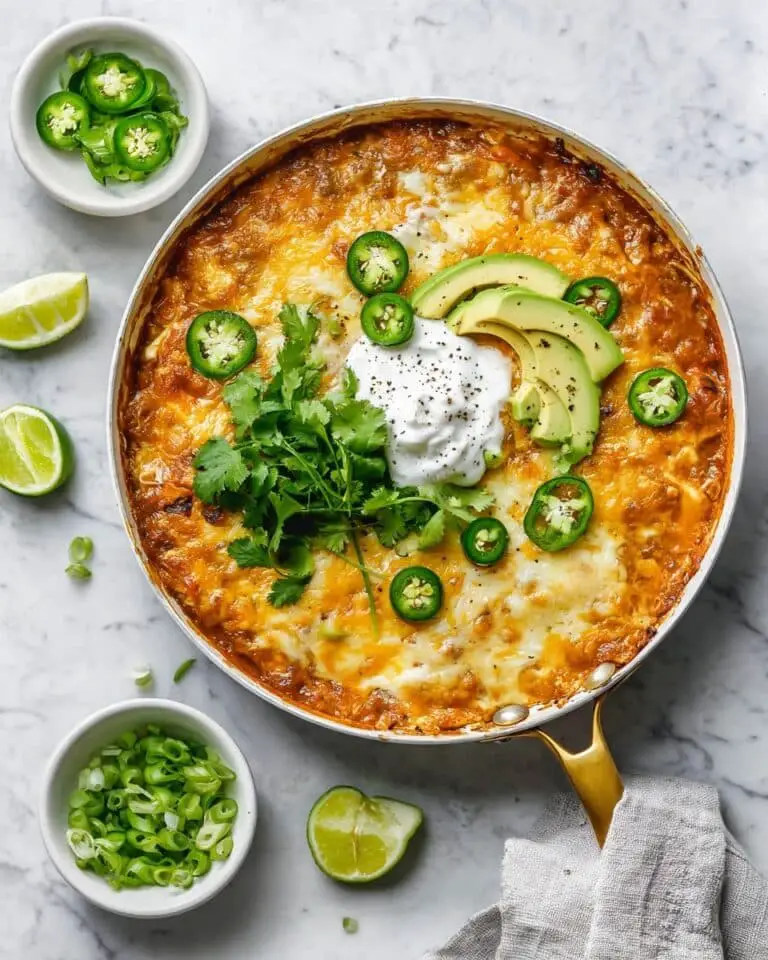 Green Chile Chicken Skillet Enchiladas Recipe