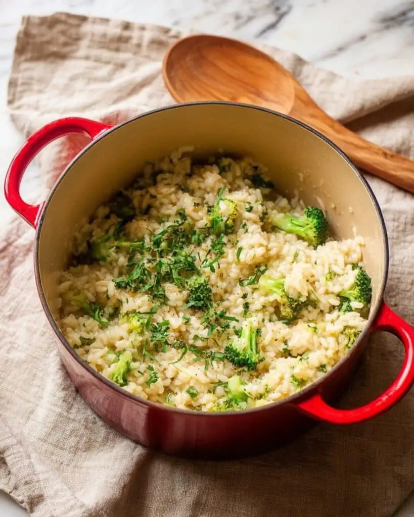 Vegan Broccoli Cheese Risotto Recipe