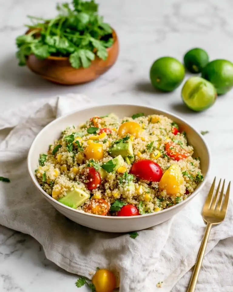 Vegan Cilantro Lime Quinoa Salad with Avocado Recipe
