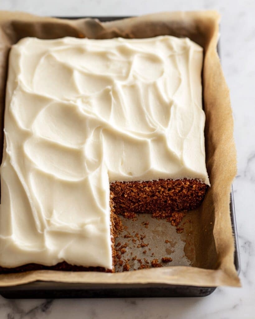 Gingerbread Sheet Cake with Cream Cheese Frosting Recipe