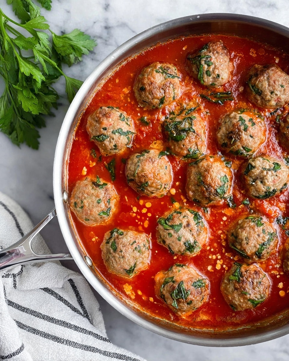 Spinach Feta Baked Turkey Meatballs Recipe
