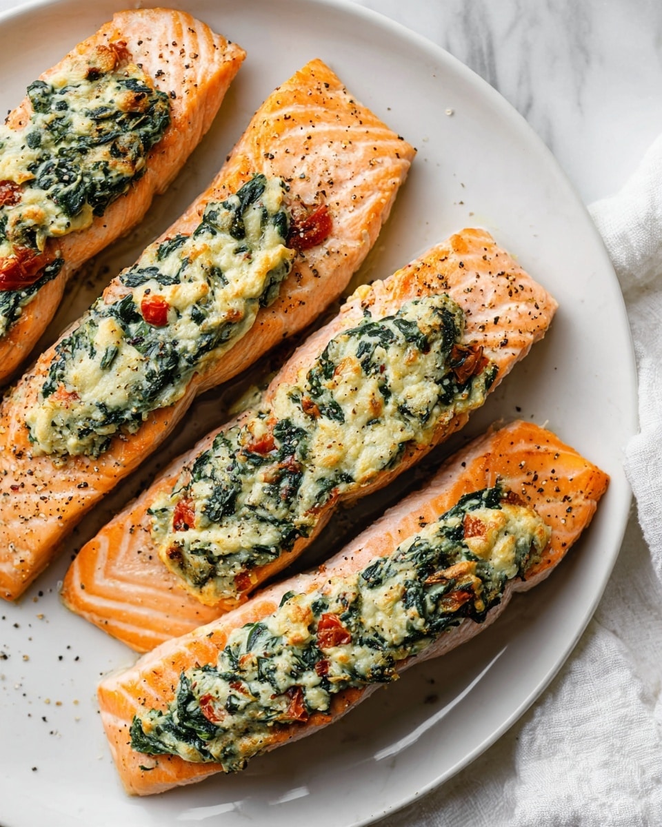 Stuffed Salmon with Spinach and Feta Recipe