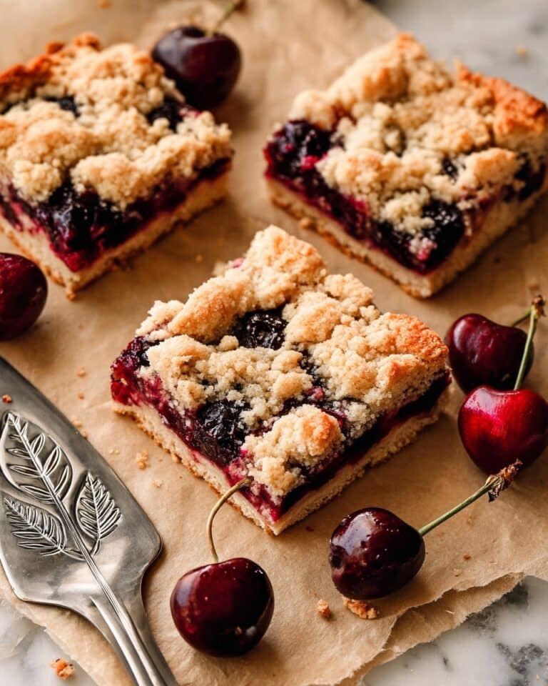 Cherry Cheesecake Bars with Cinnamon Crumble Topping Recipe