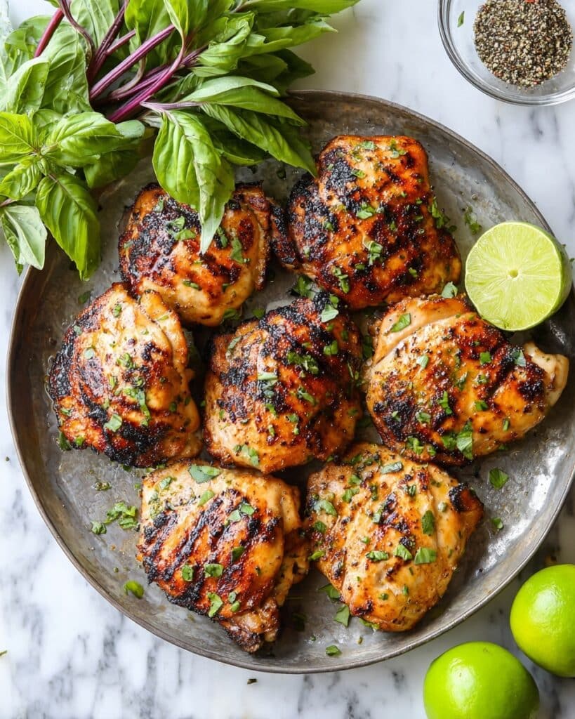 Thai Chicken Thighs with Fresh Herbs and Lime Recipe