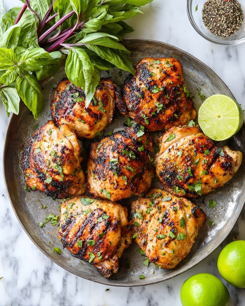 Thai Chicken Thighs with Fresh Herbs and Lime Recipe