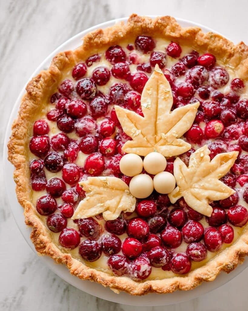 Cranberry Orange Custard Pie Recipe